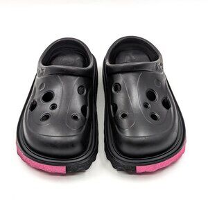 Off-White Women Spongesole Meteor Black Fuchsia Clog Sandals size 8US EUR 38